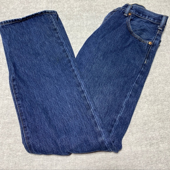 Levis 517 Jeans Mens Tag 34x34 Actual 32x33 Blue Bootcut Western Ranch Chore - Picture 1 of 13